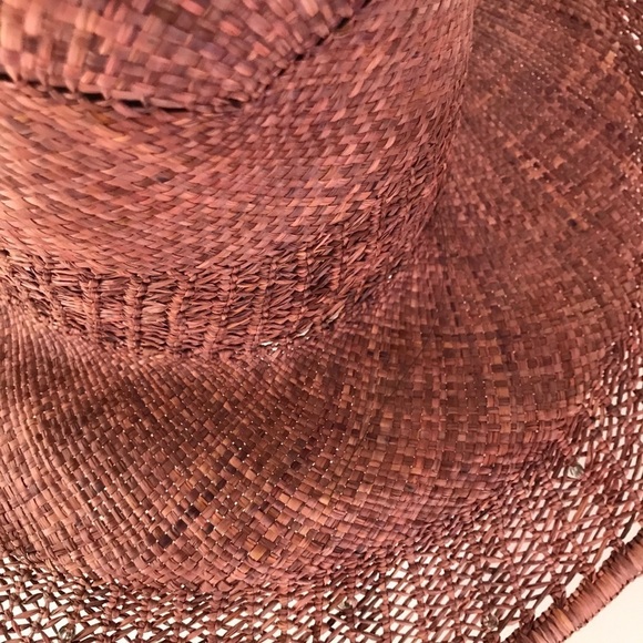 Hand Woven Brazillian Purple Straw Hat Beach Sun‎ main image 4